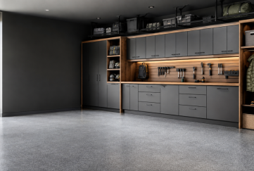 Custom garage cabinets and storage system
