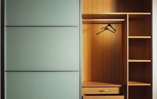 Built-in wardrobe with custom cabinetry